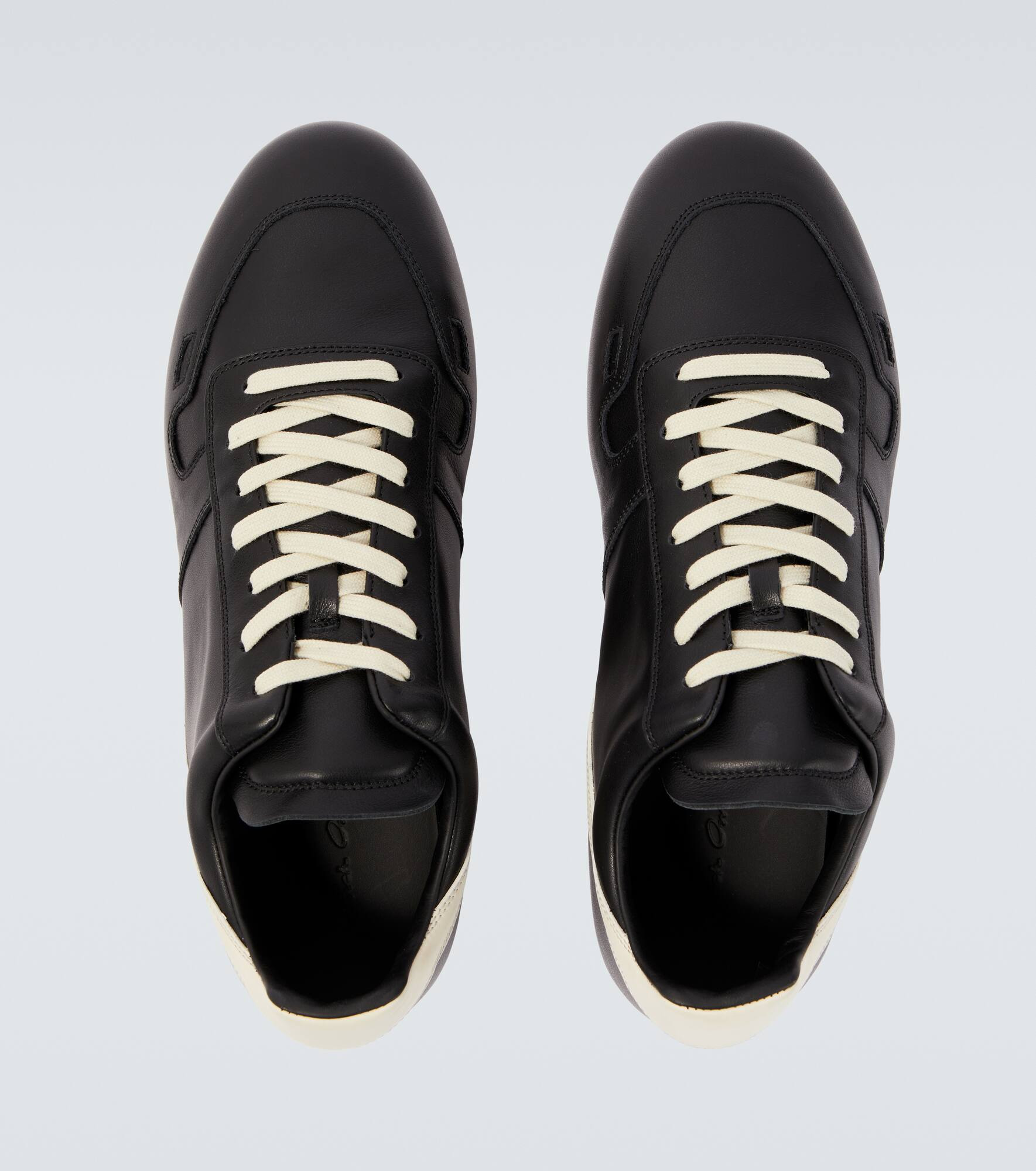 Minimal leather sneakers - 4