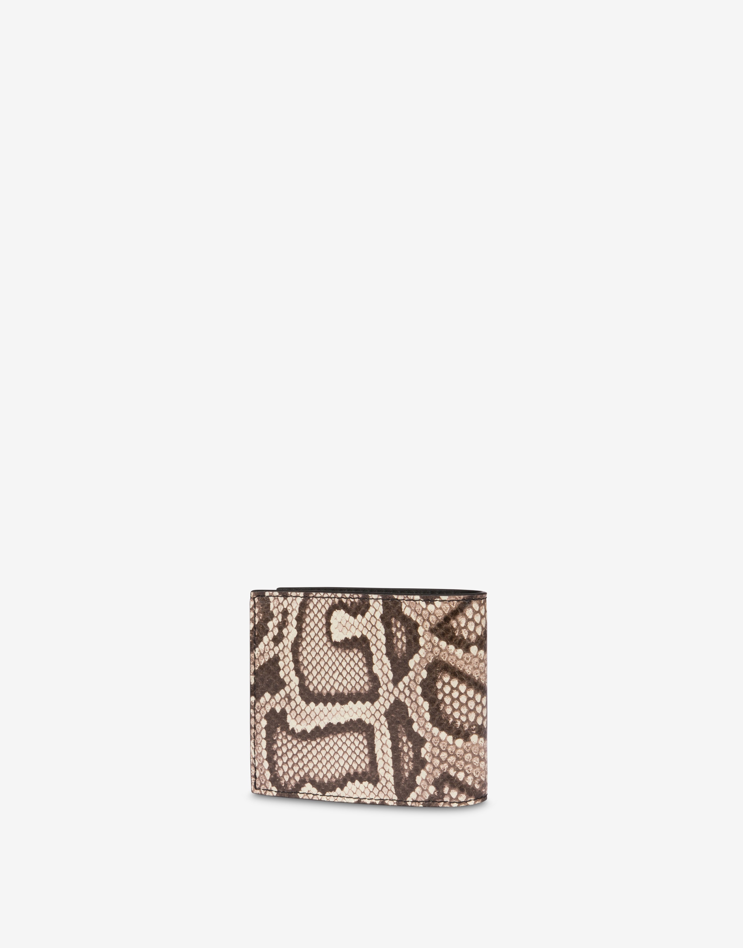 LETTERING LOGO PYTHON-PRINT PURSE - 2