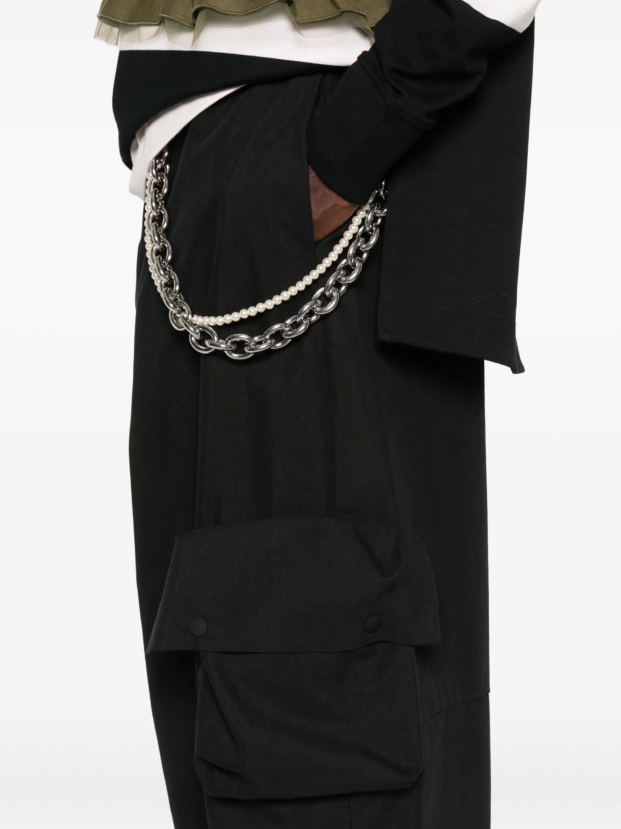 drawstring-fastening multi-pockets trousers - 5