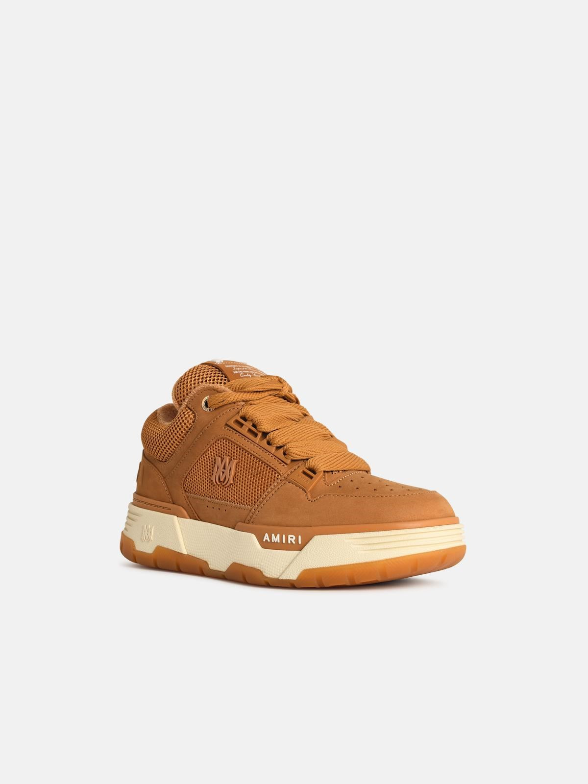 'WHEAT' LEATHER BLEND SNEAKERS - 2