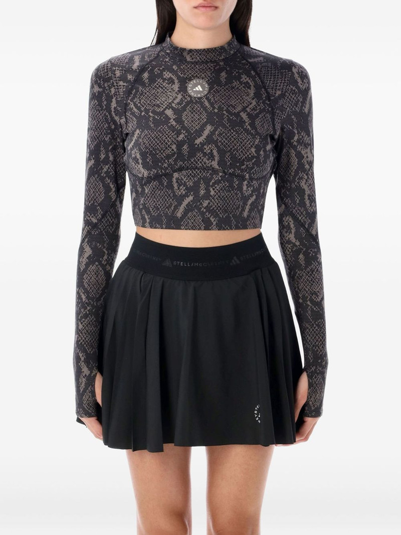 snake-print long-sleeve top 1