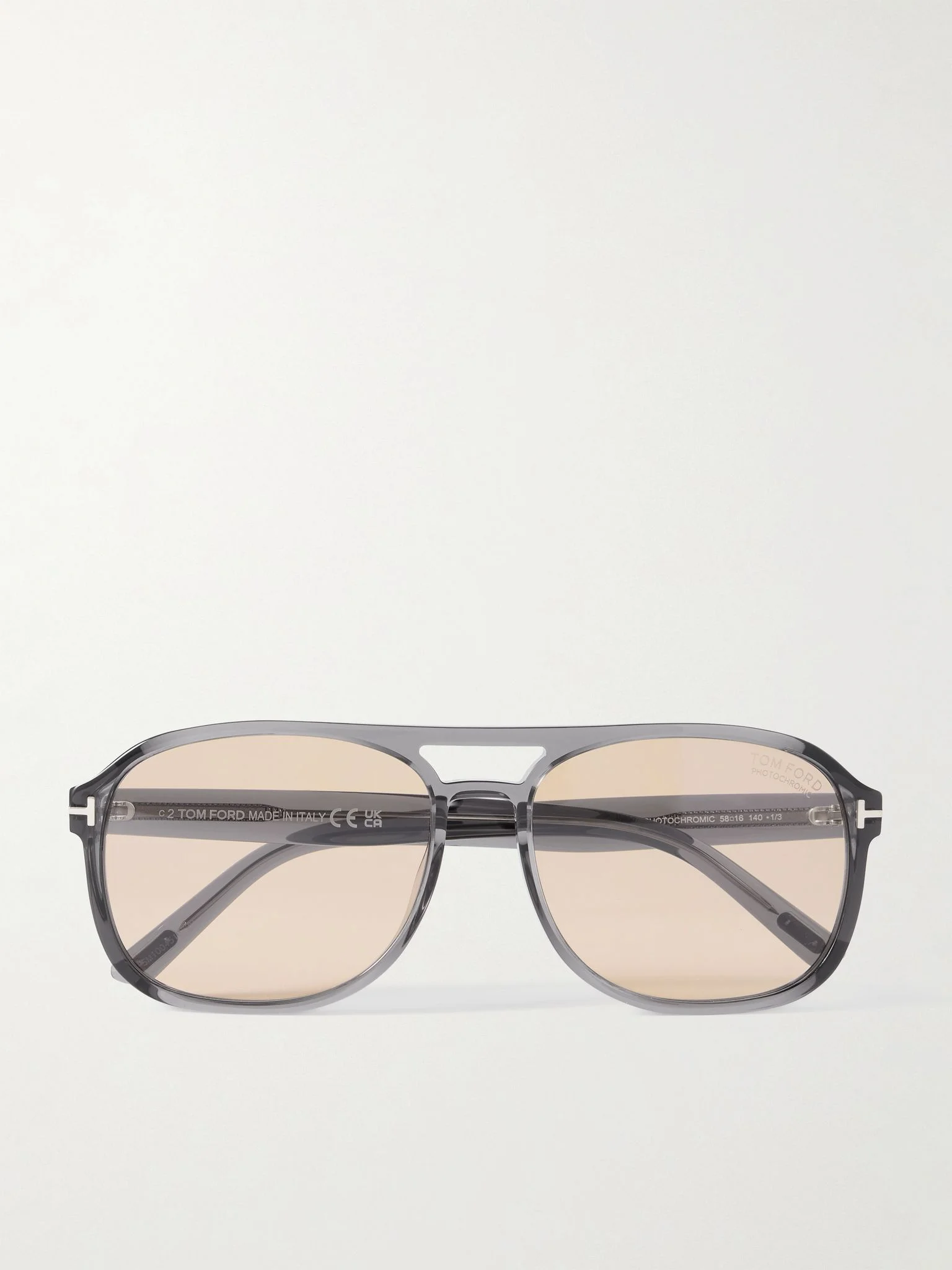 Rosco Aviator-Style Acetate Sunglasses Gray - 1