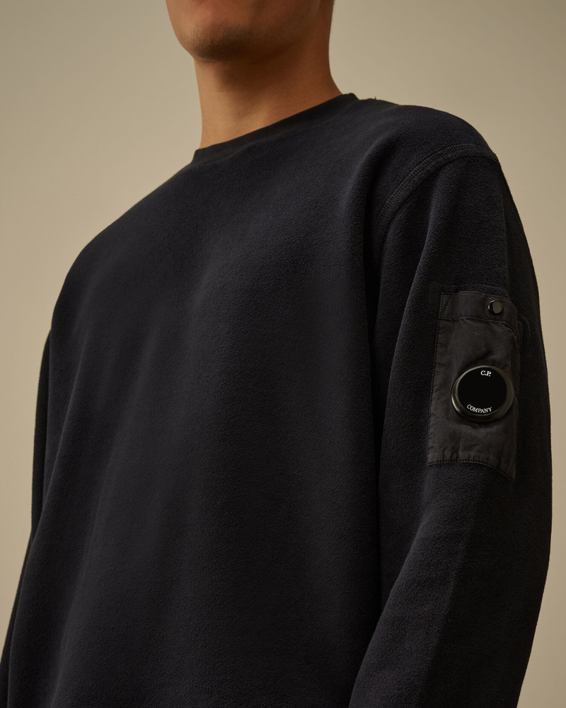 Brushed Emerized Diagonal Fleece Crewneck Sweatshirt 5