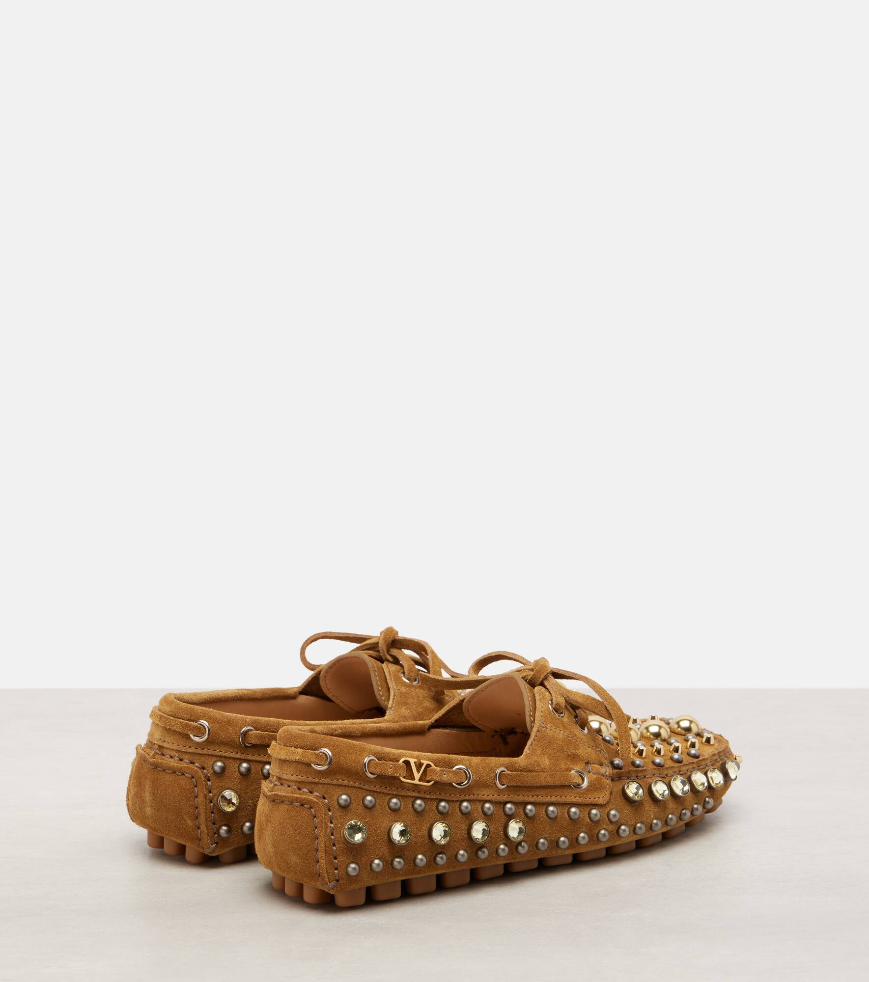 Fastaway embellished suede driving shoes - 2