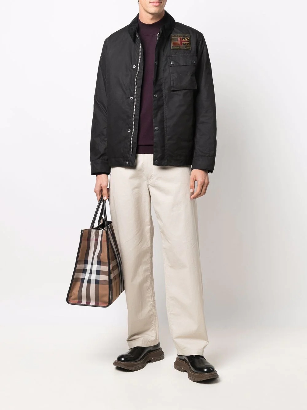 wax-effect field jacket - 2