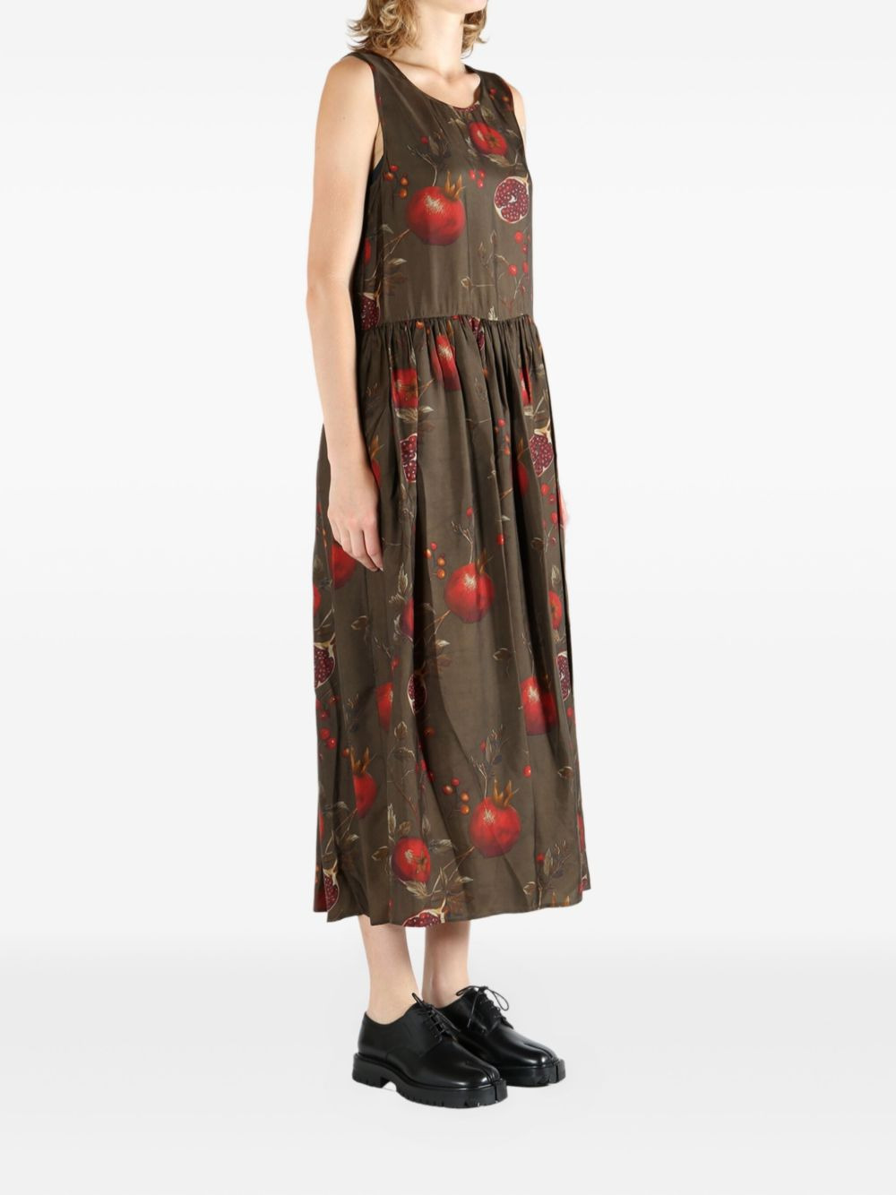 Ardal pomegranate-print smock dress - 3