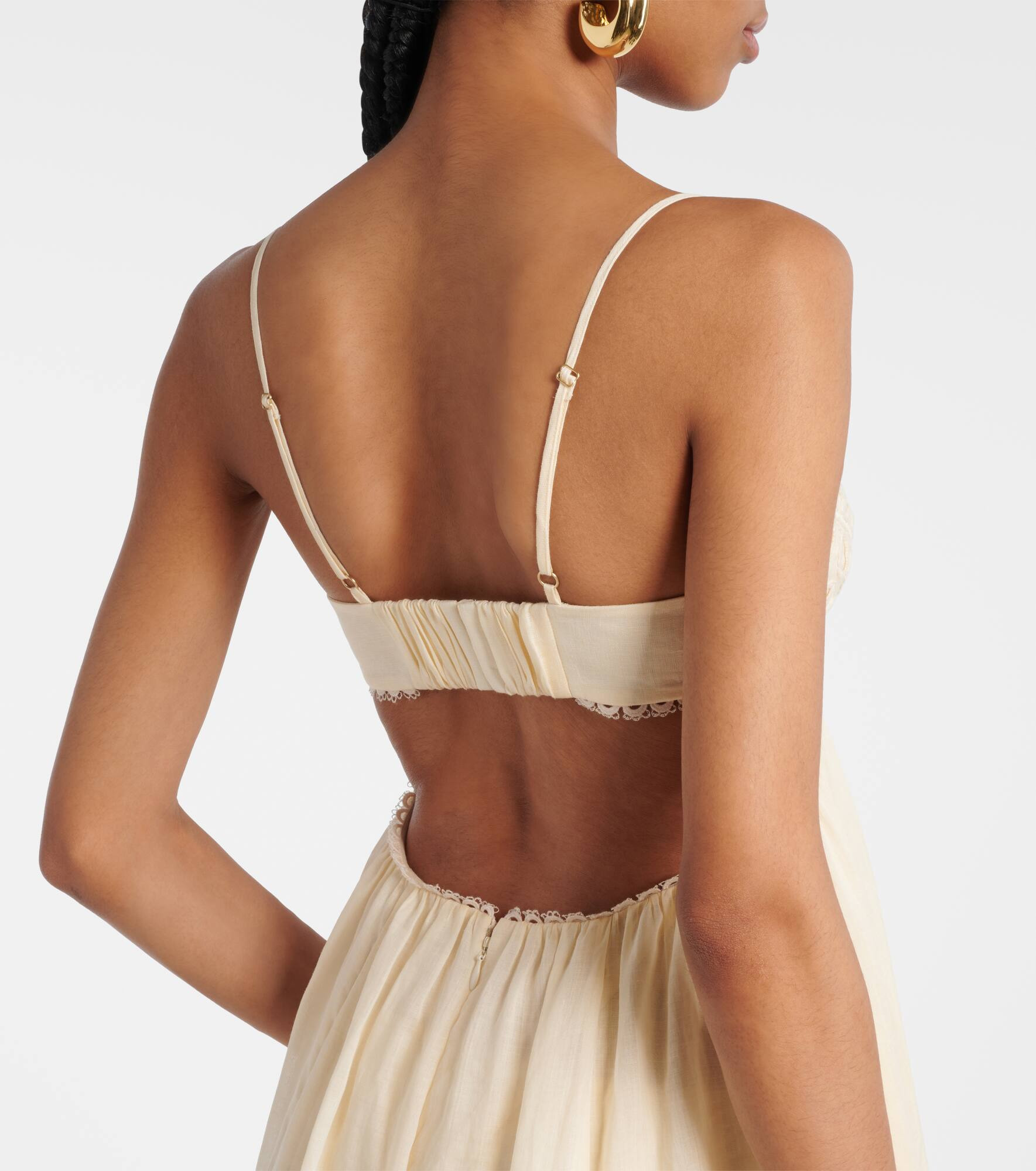Coco embroidered ramie maxi dress - 6
