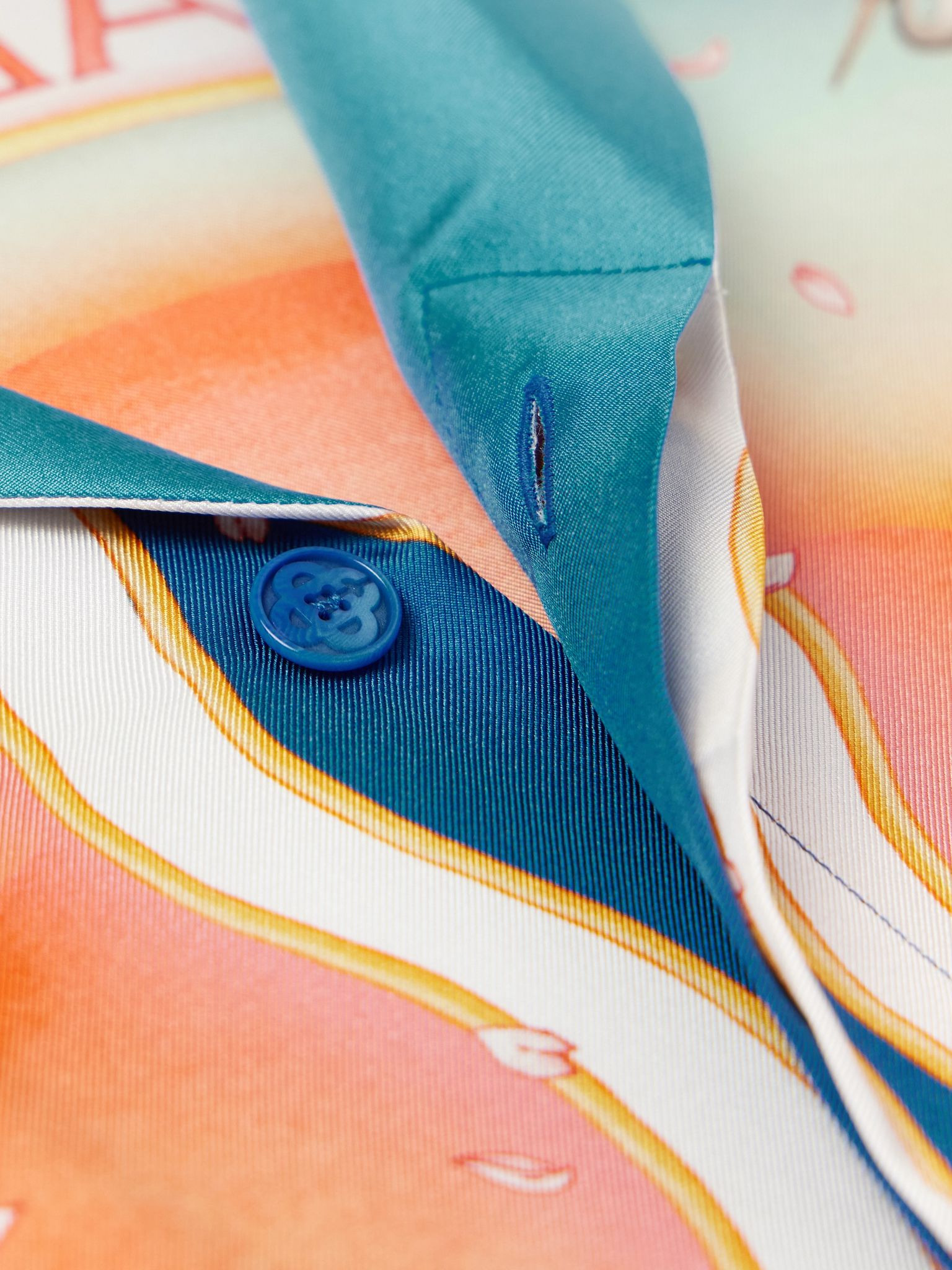 Tennis Club Convertible-Collar Printed Silk-Twill Shirt Multi - 4