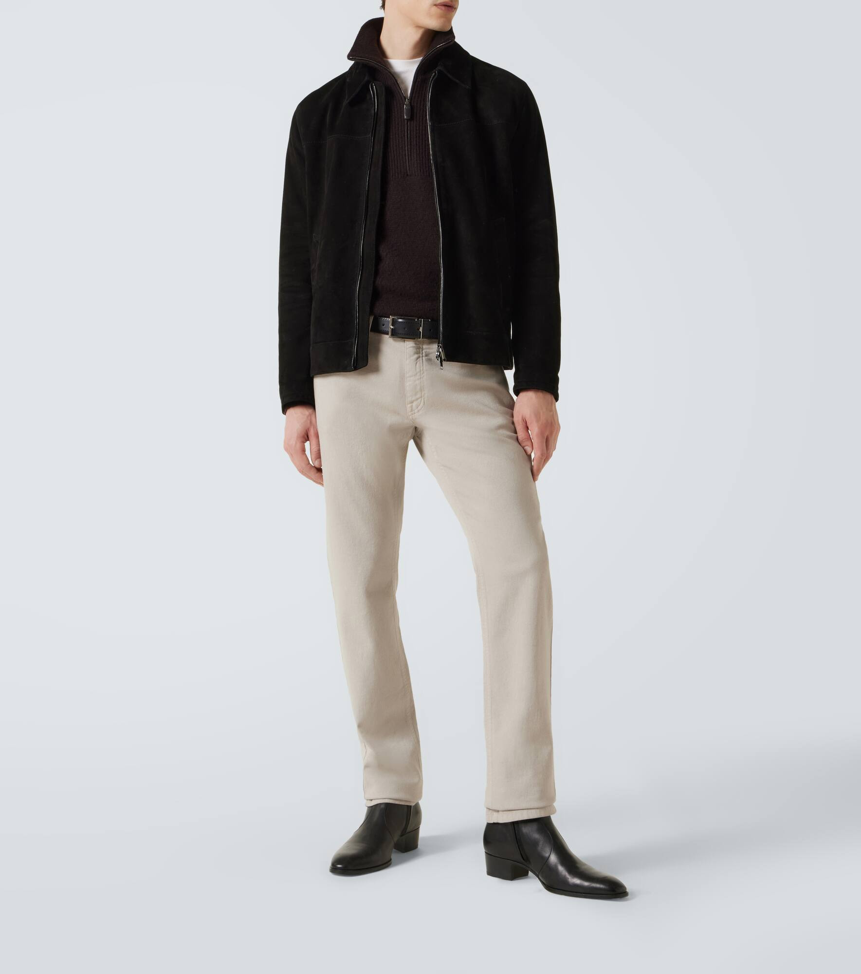 Wool and silk half-zip sweater - 2