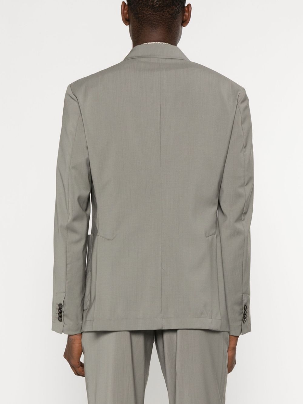 single-breasted wool blazer - 4