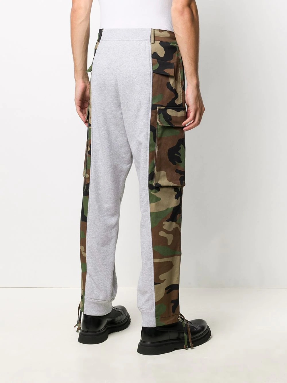 camouflage panelled track pants - 4