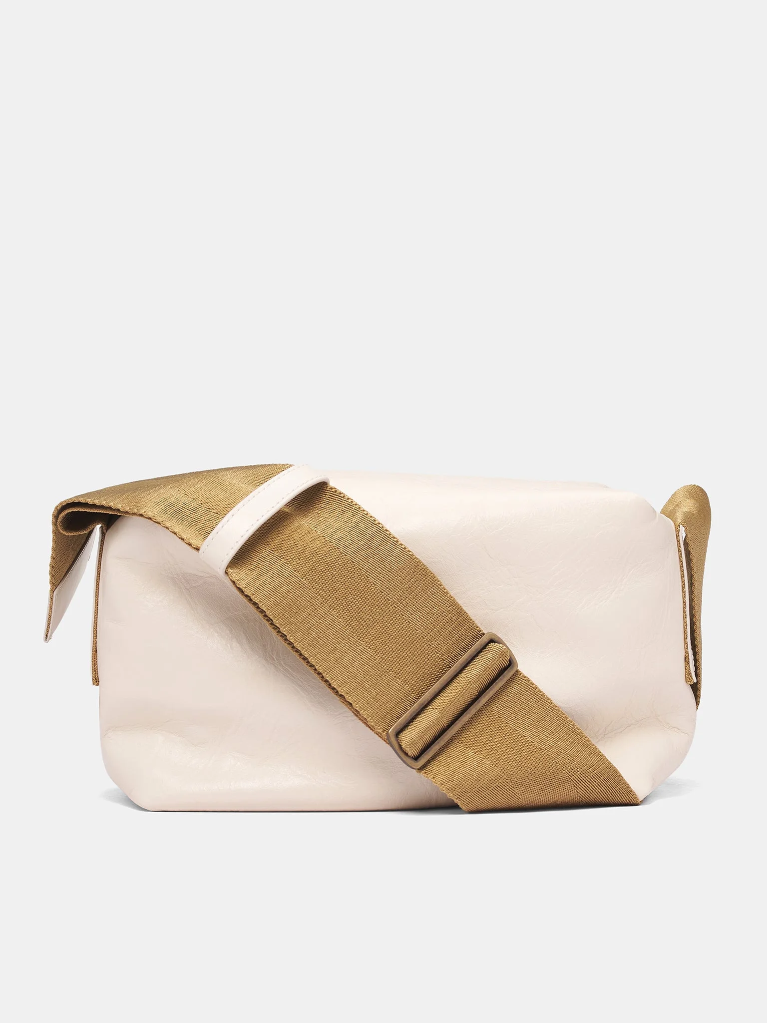 White Leather Shoulder Bag - 1