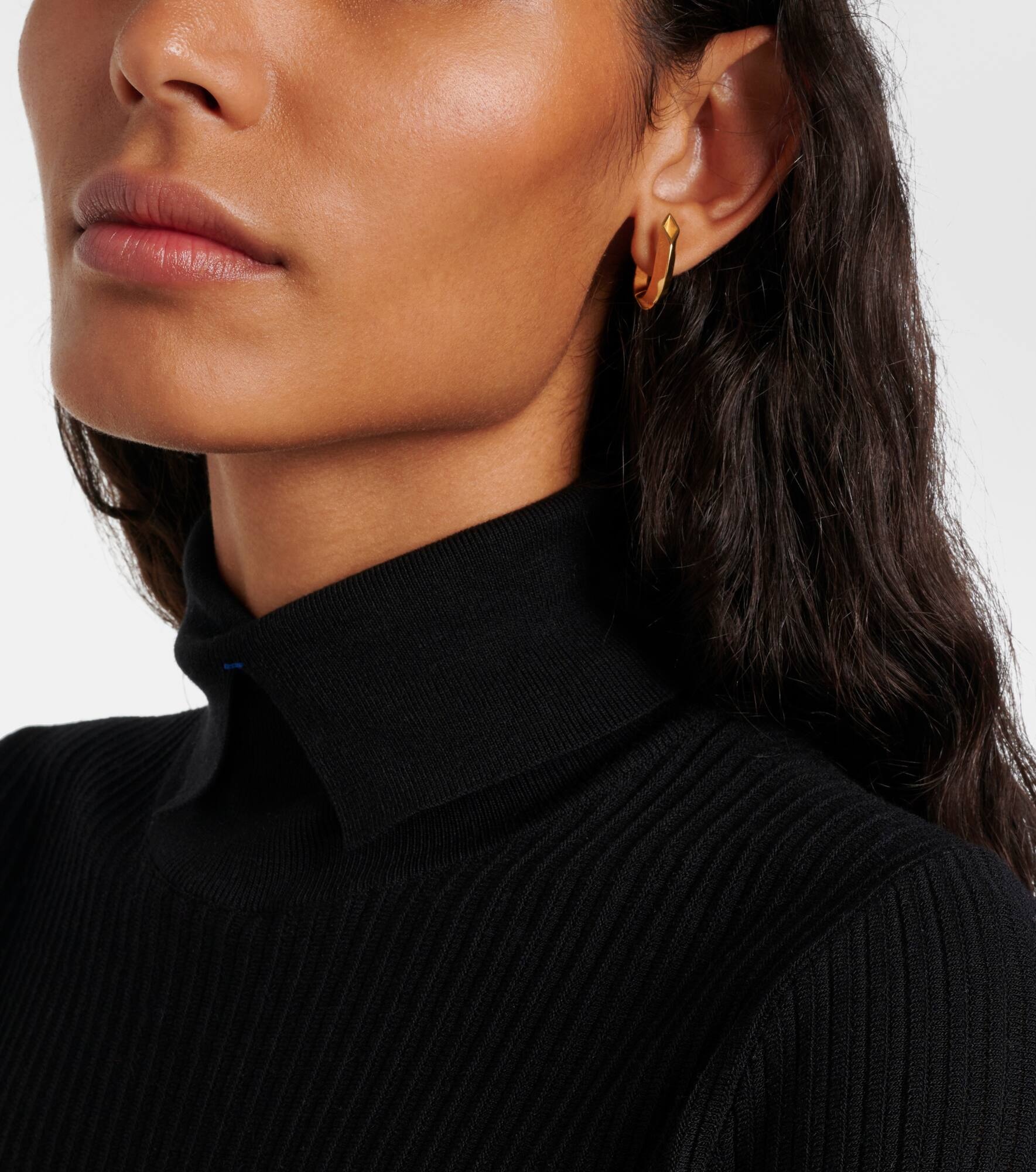 Hollow Spike gold-plated sterling silver earrings - 3