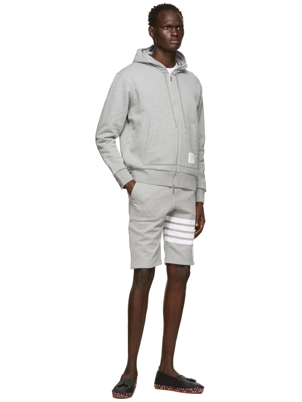 Grey Engineered 4-Bar Shorts - 4
