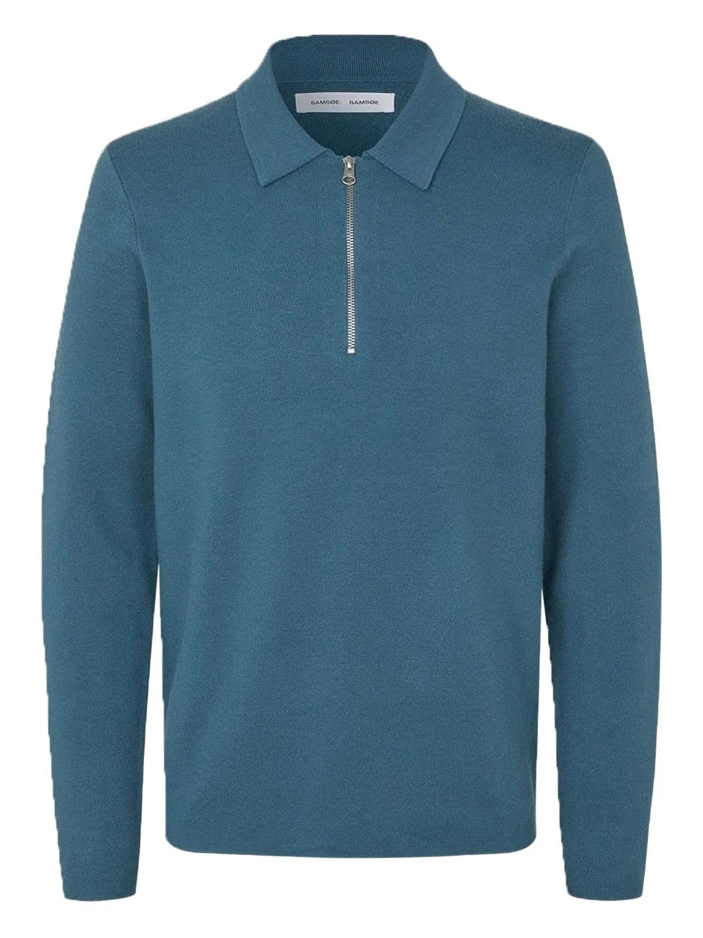 zip-neck polo shirt - 1