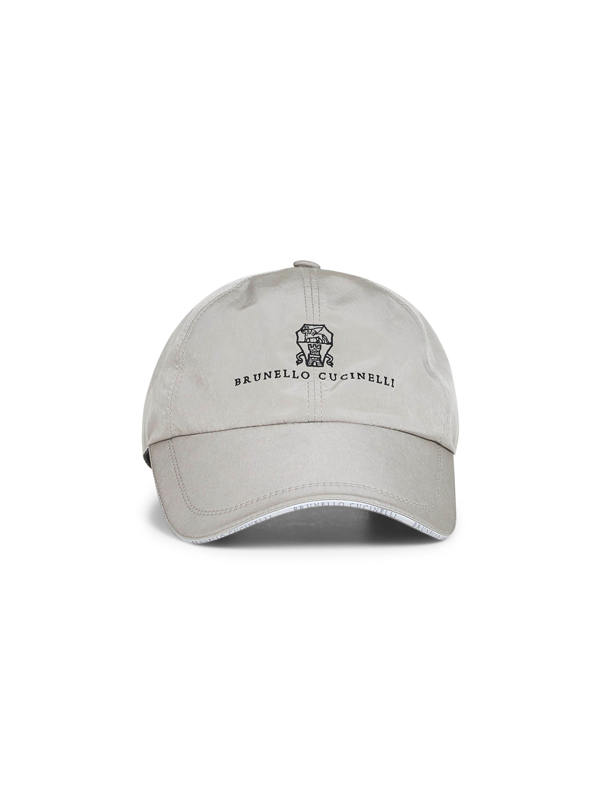 Grey microfibre logo Baseball cap - 1