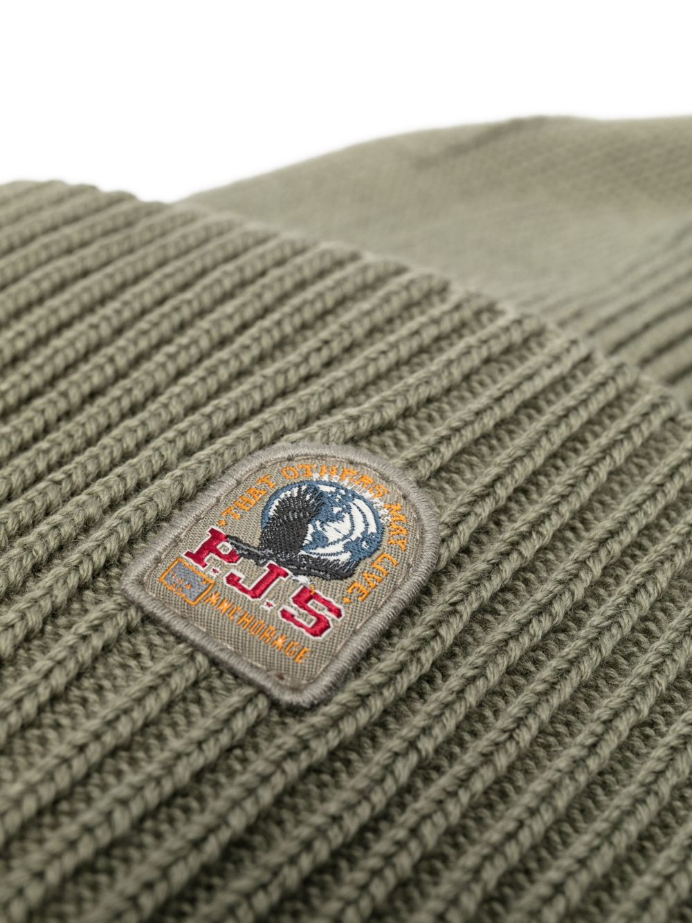 logo-patch ribbed-knit beanie - 2