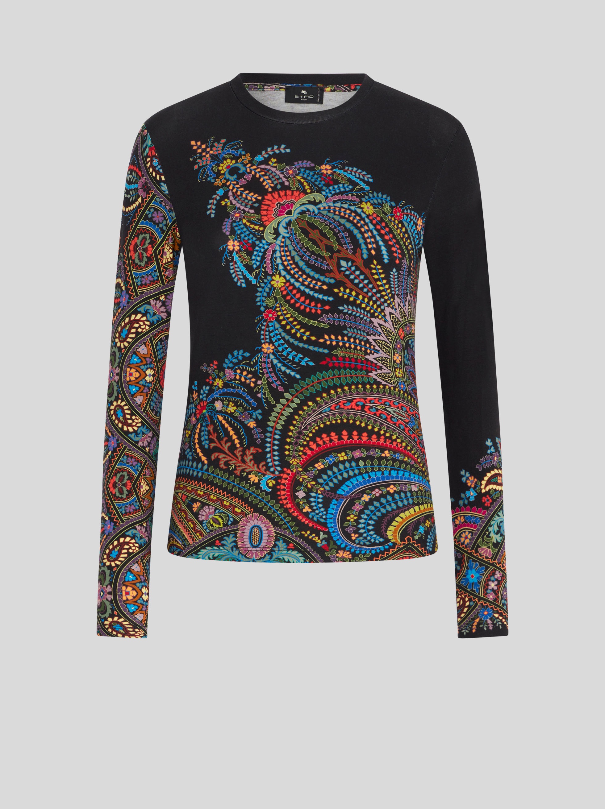 JERSEY JUMPER WITH MICRO LEAFY FLORAL PRINT - 1