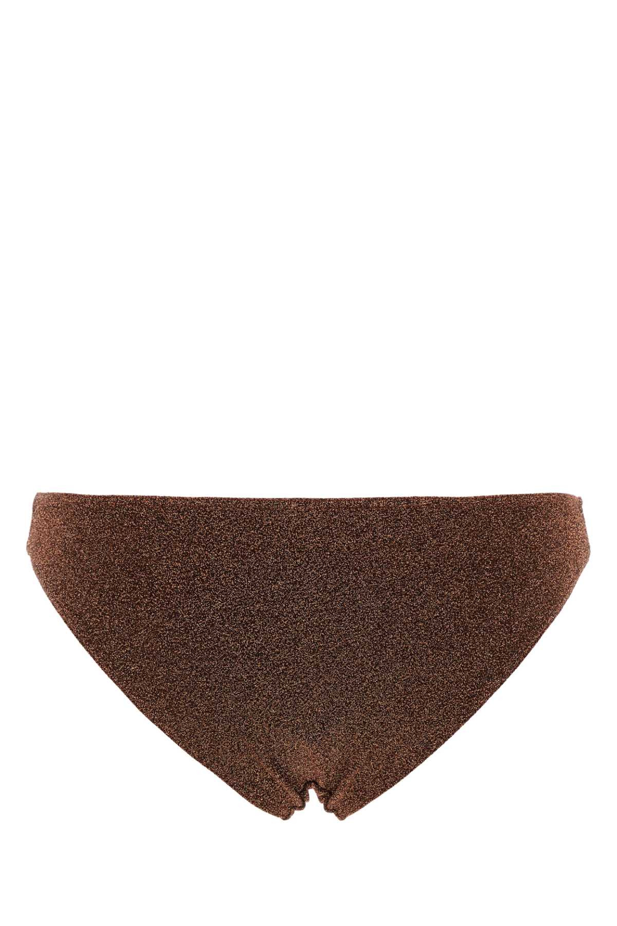 Eres Women Orange Stretch Nylon Blend Etincelant Bikini Bottom - 2