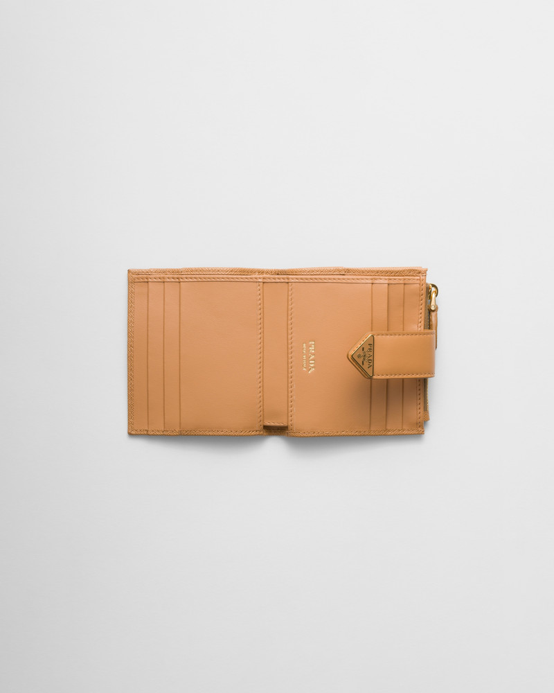 Prada Small Saffiano and smooth leather wallet outlook