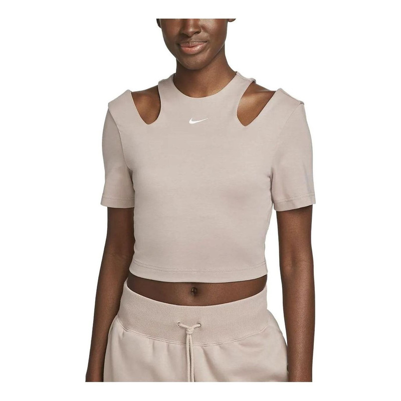(WMNS) Nike Sportswear Cutout Top 'Pink' DV7963-272 - 1