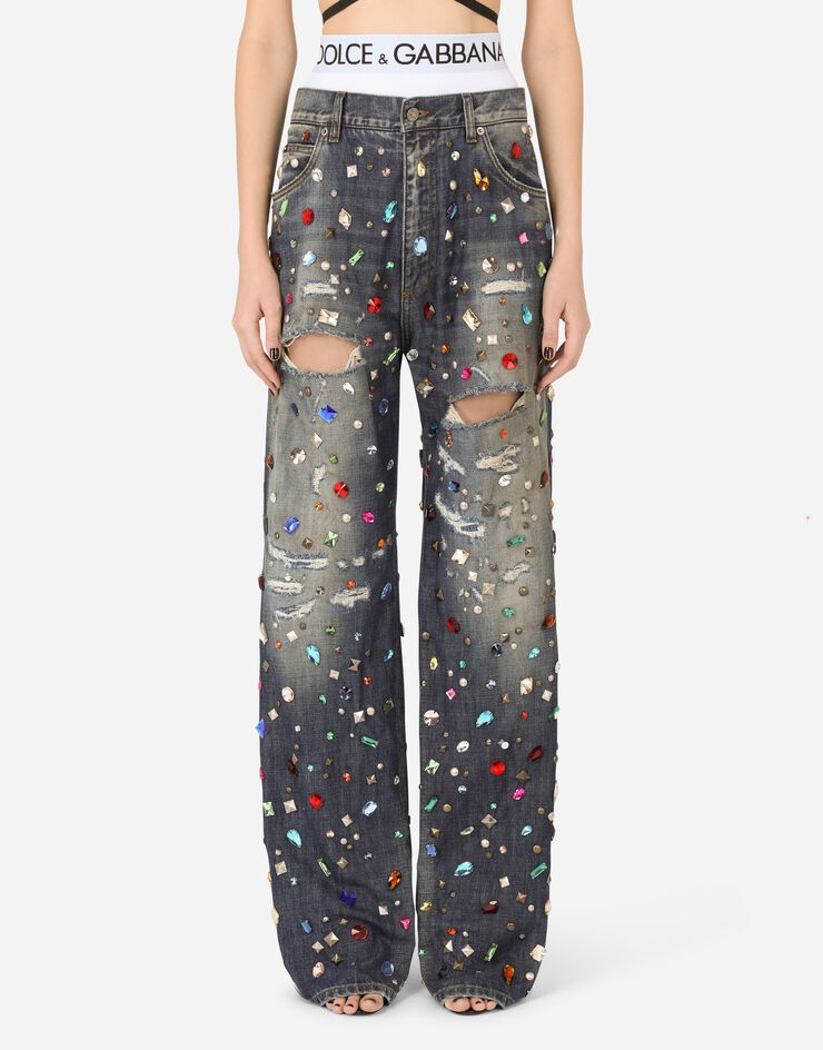 Jeans with rhinestone details - 2
