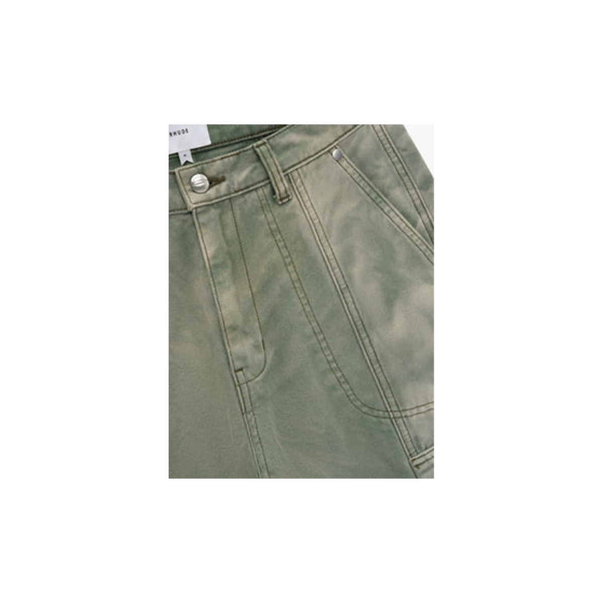 CANVAS CARGO PANTS (SAGE GREEN) - 2