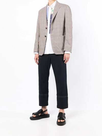 Junya Watanabe MAN check single-breasted blazer outlook