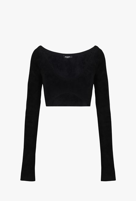 Black velvet top - 1