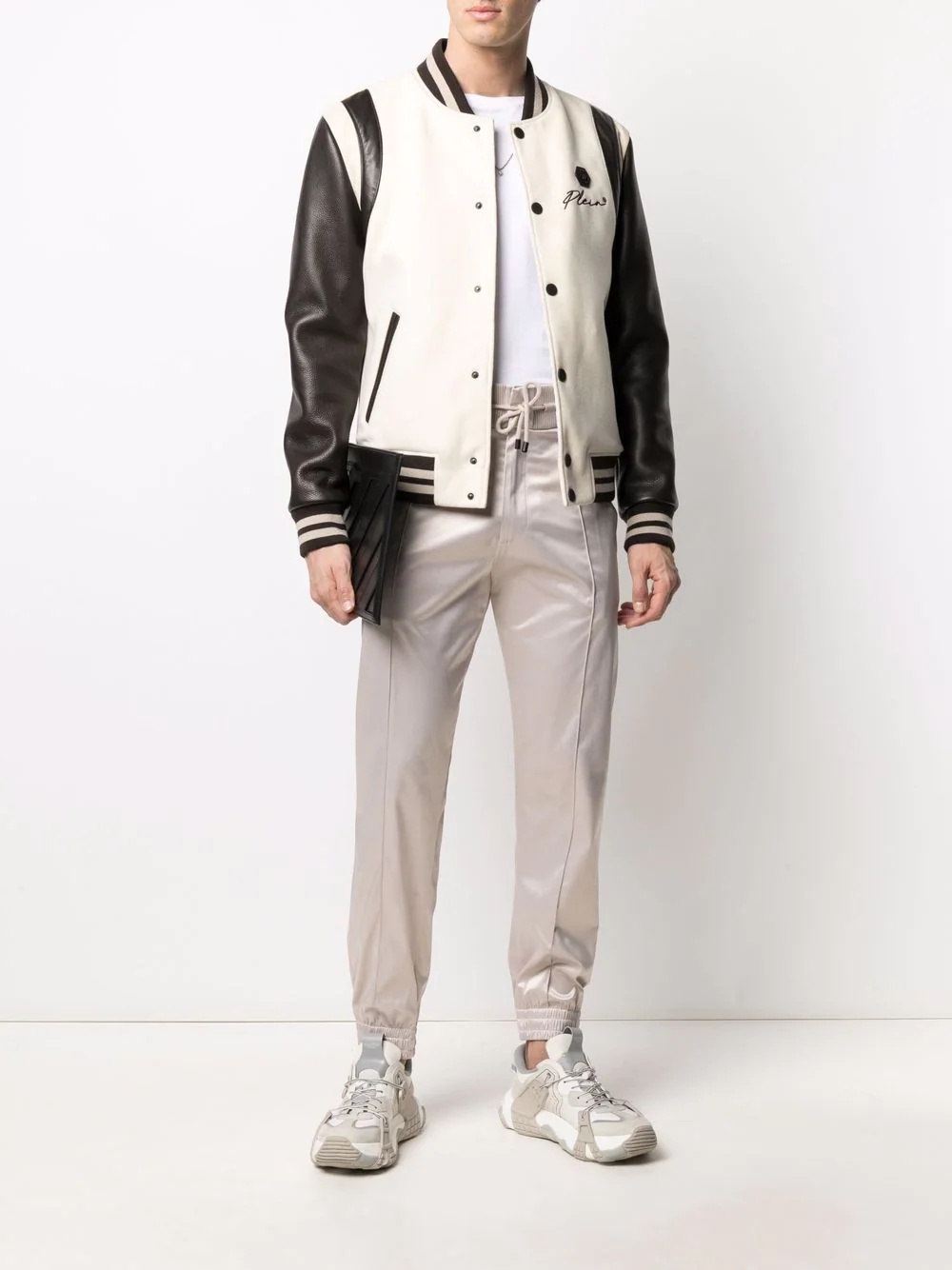 contrasting-sleeves bomber jacket - 2