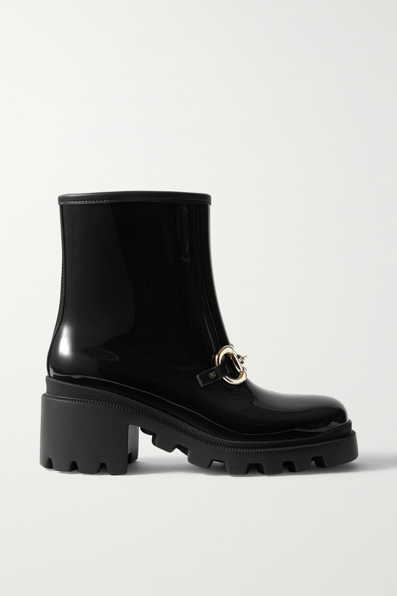Trip horsebit-detailed rubber rain boots - 1