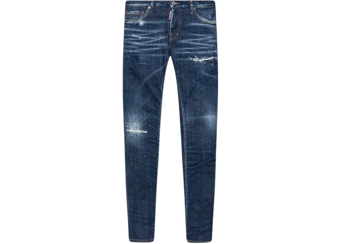 Dsquared2 Slim Jean Distressed Dark Jeans Blue - 1