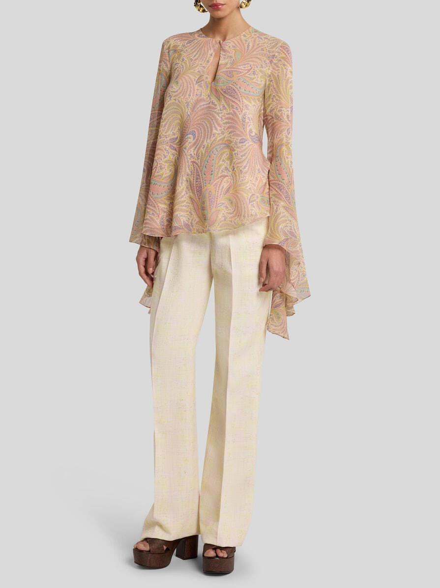 SLUB LINEN-BLEND TROUSERS - 4