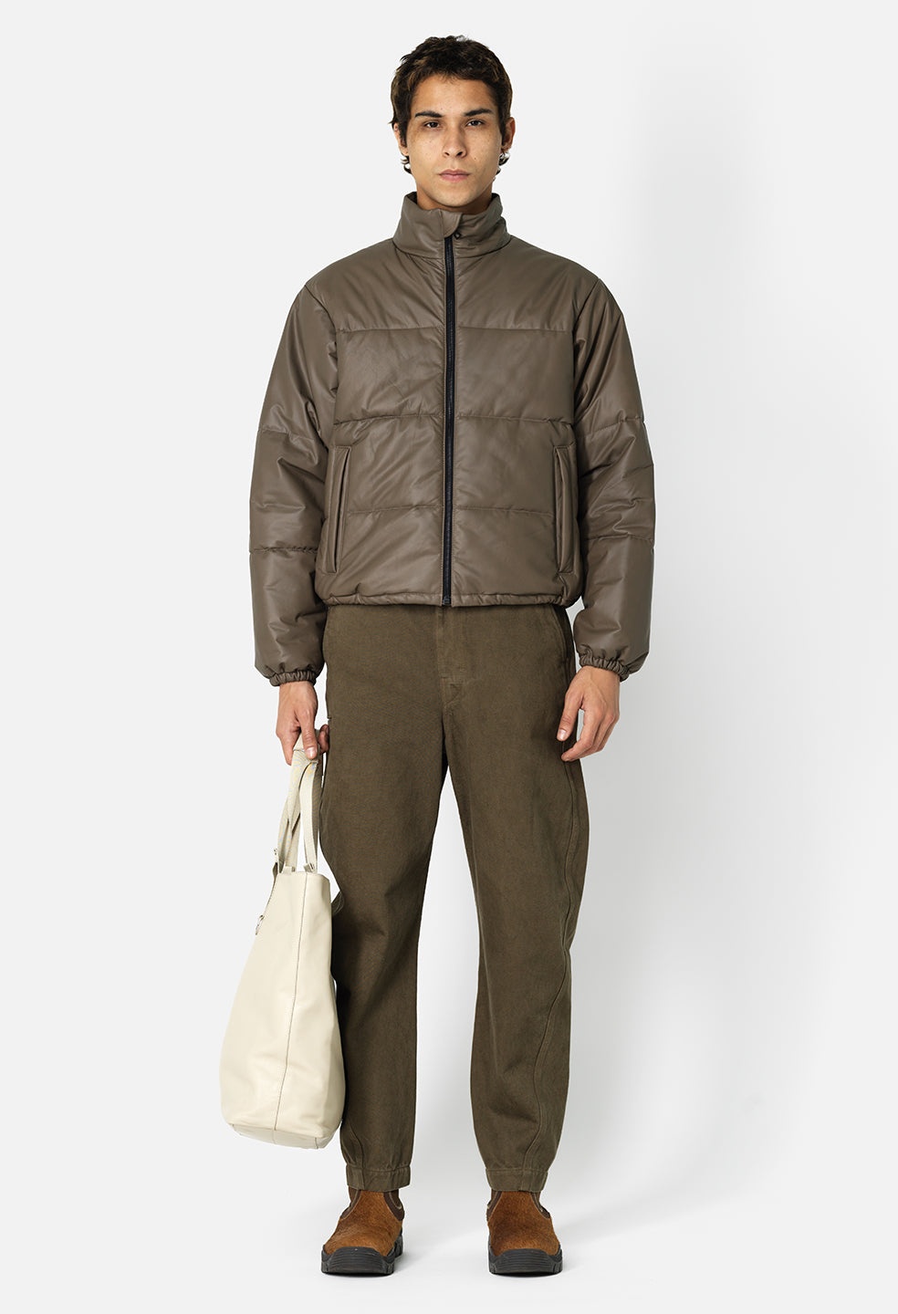 LEATHER PICO PUFFER - 4