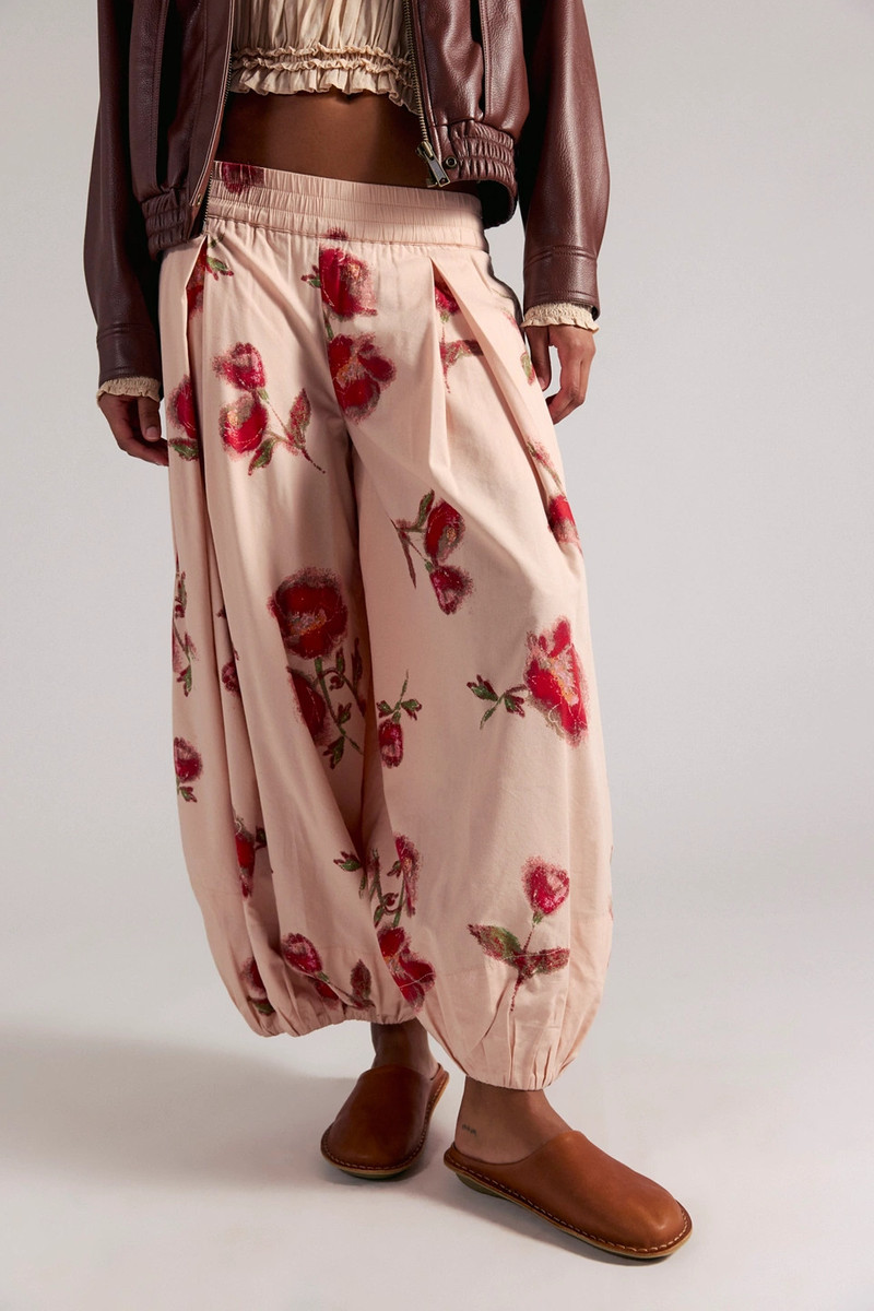 Moonflower Printed Pull-On Balloon Pants 1