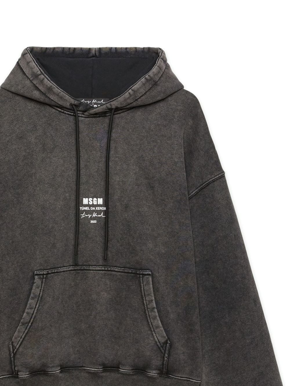 helmet print drawstring hoodie - 6