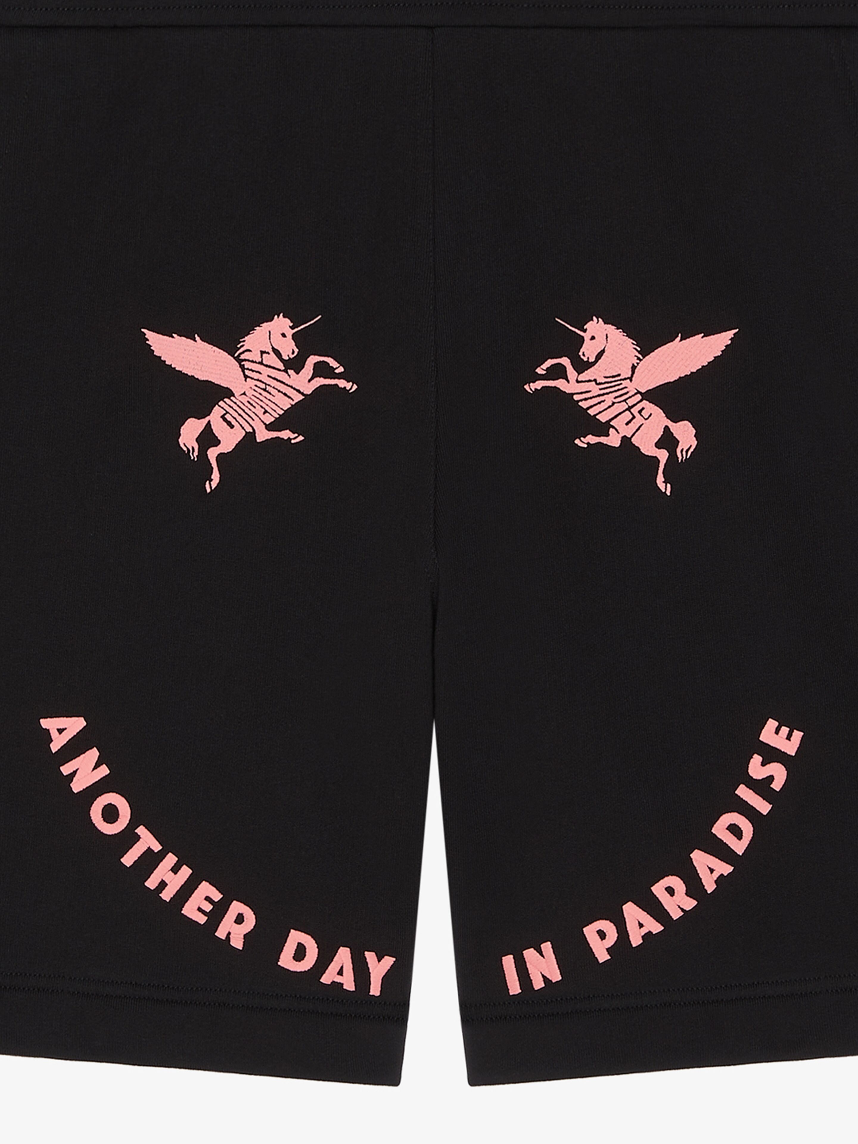 BERMUDA SHORTS IN FLEECE WITH UNICORNS EMBROIDERY - 4
