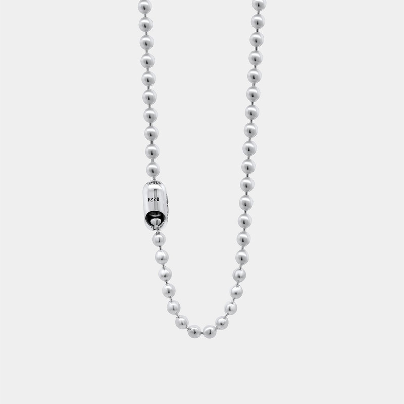 Iron Heart PL-BAL10-CUT-24 GOOD ART HLYWD Pop Lock Triple Cutout Necklace 10 at 24" - Sterling Silver outlook