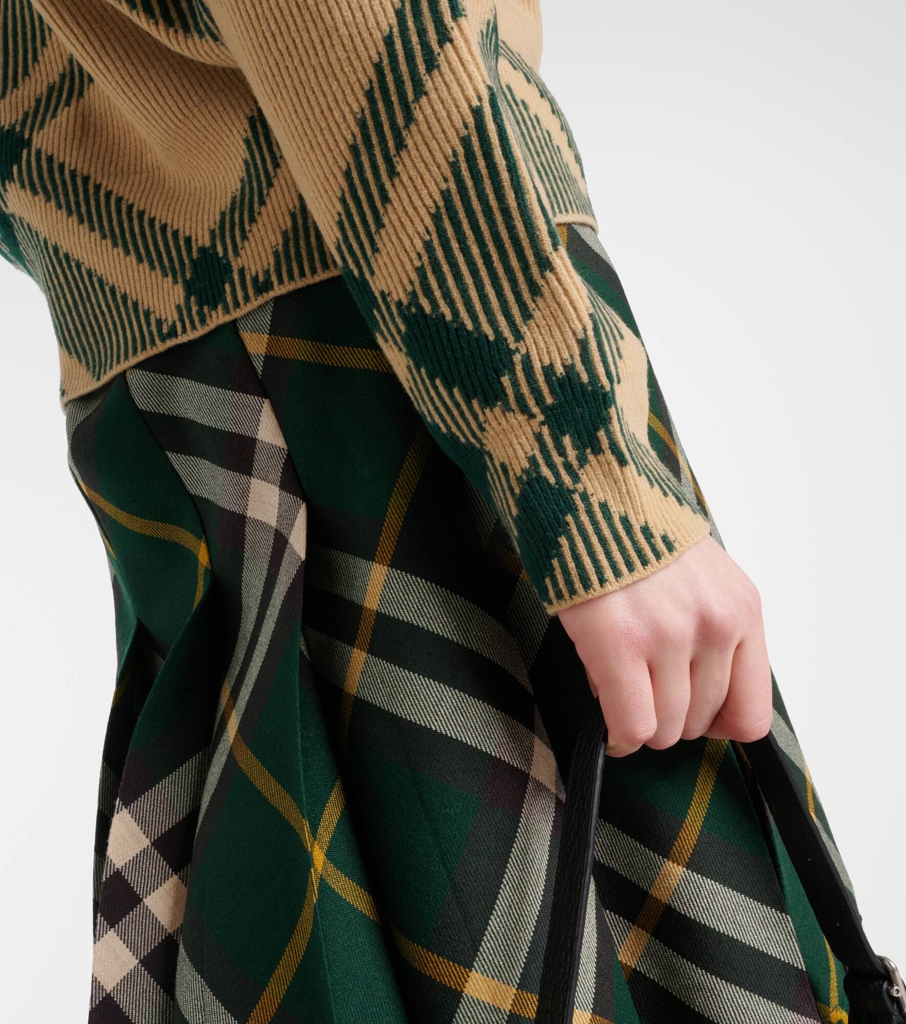 Burberry Check wool-blend cardigan - 6