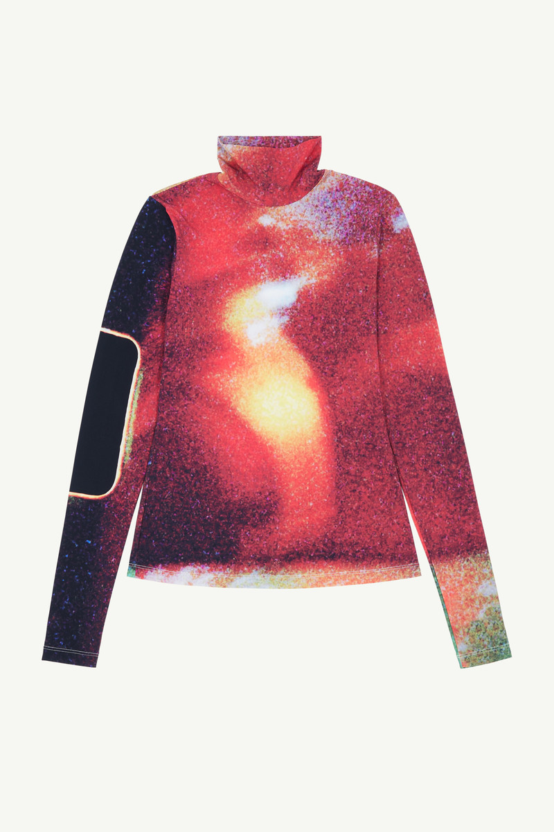 Print turtleneck - 1