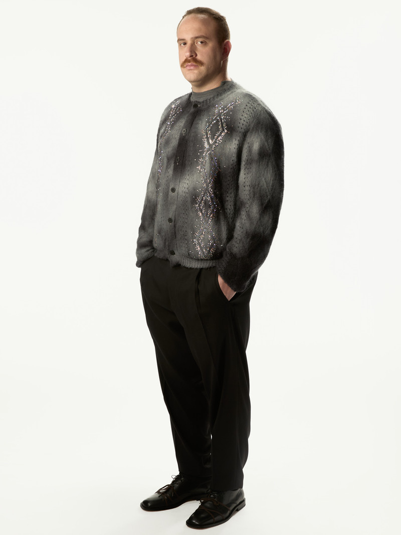 Dusty Swarovski Cardigan Dark Grey 3