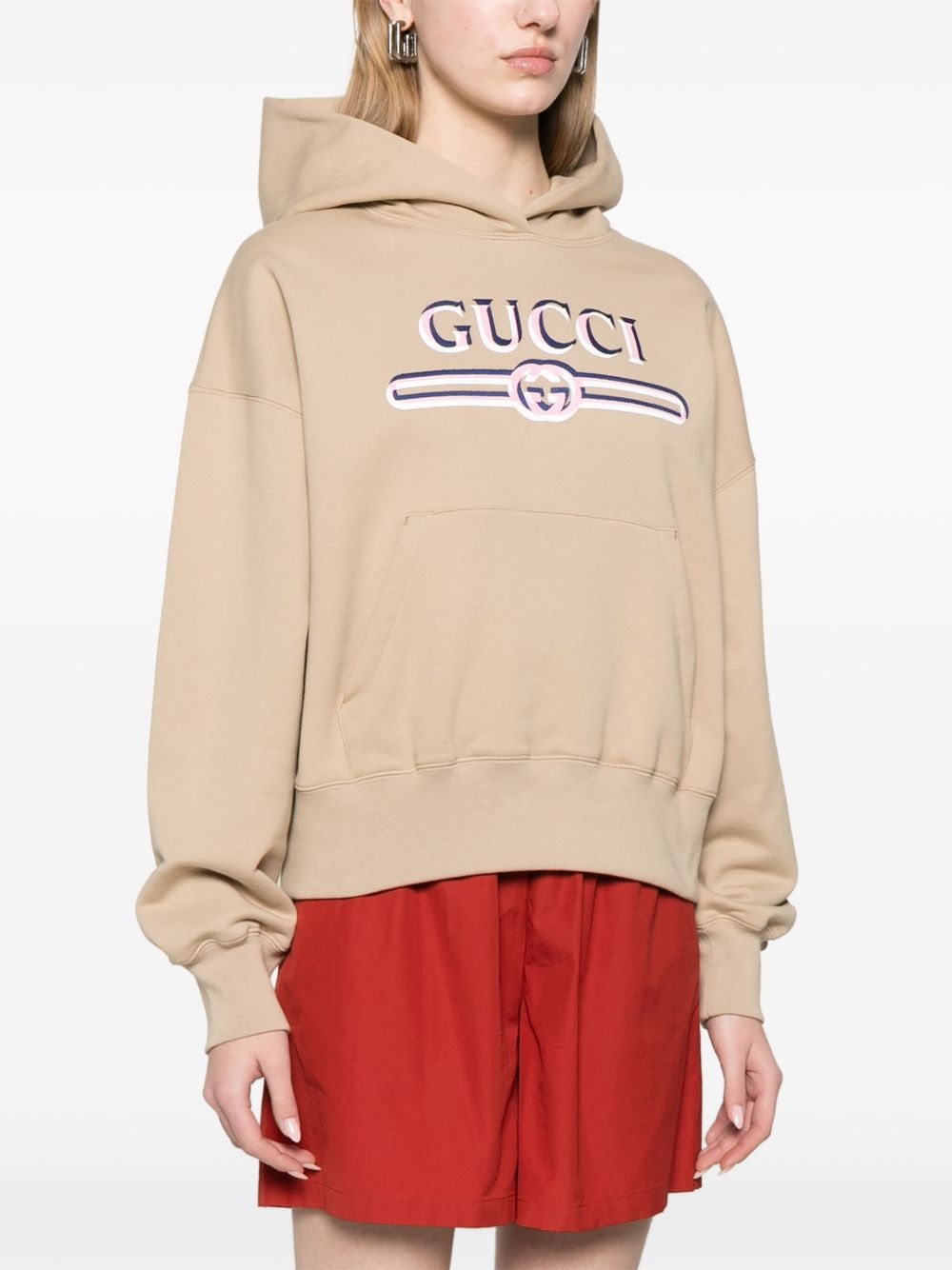 logo-print hoodie - 3
