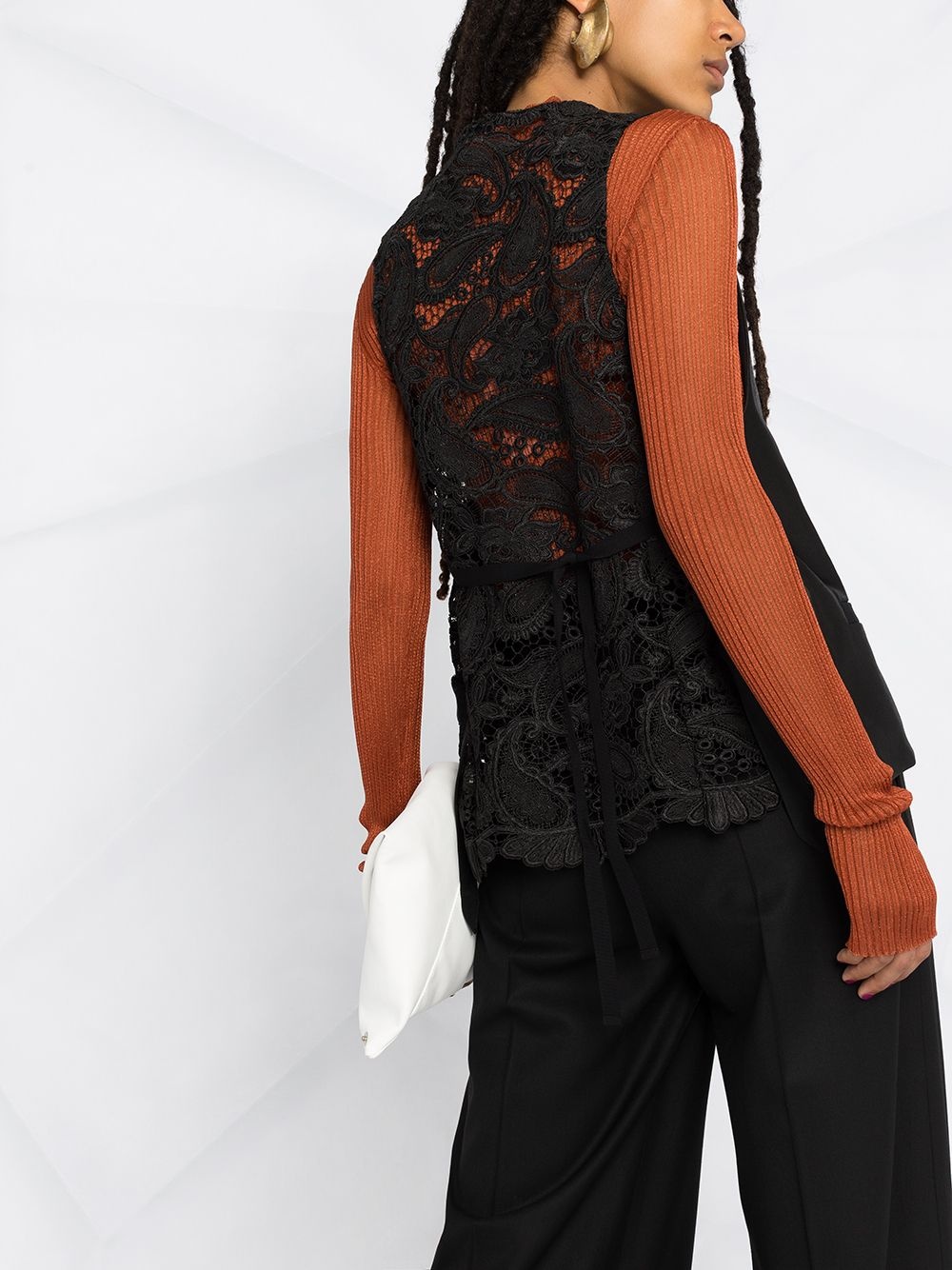 embroidered paisley waistcoat - 3