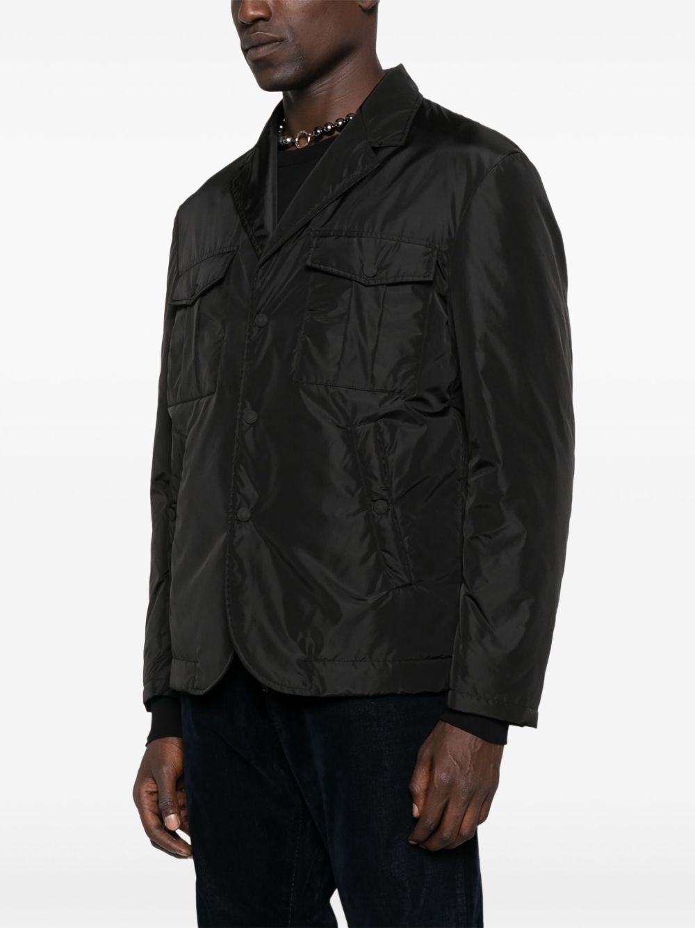 flap-pocket buttoned jacket - 3