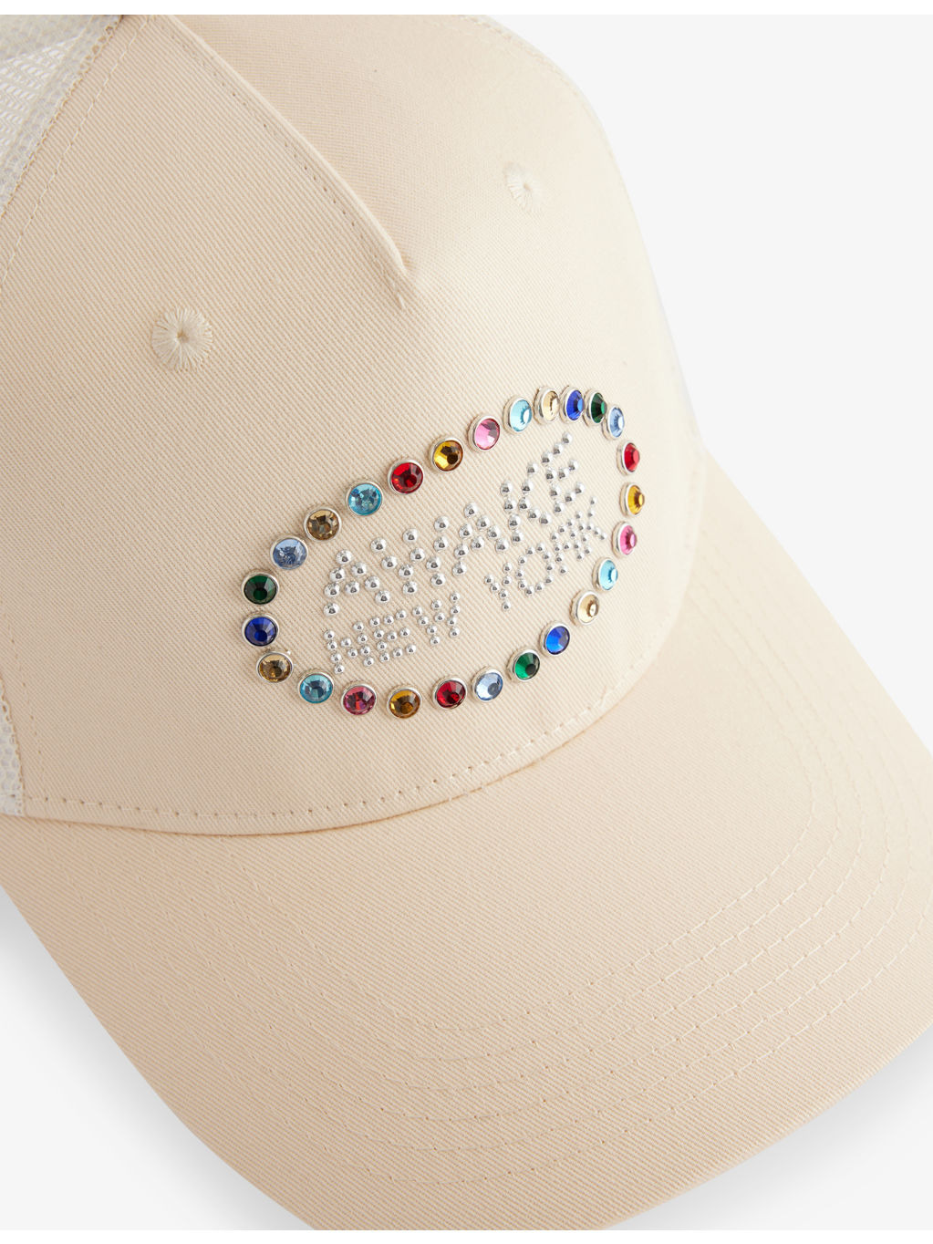 Gem Studded-Brand Cotton Trucker Hat - 2