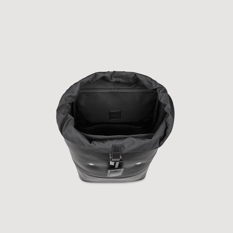 Canvas and leather backpack 3