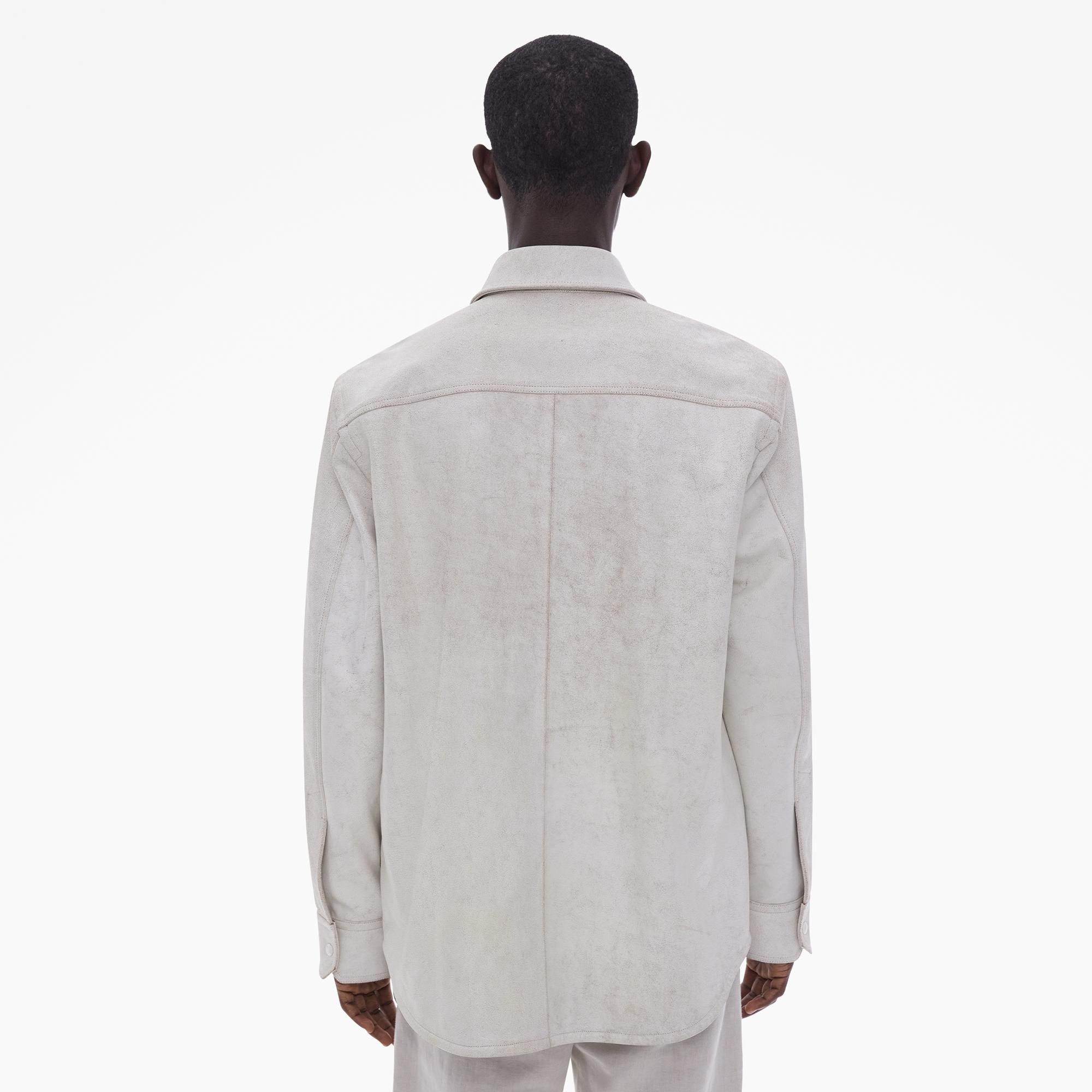 LEATHER CARGO SHIRT JACKET - 4