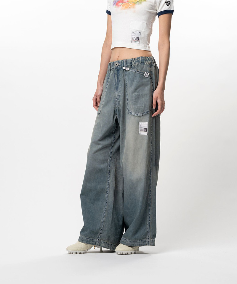 Light Denim Wide Pants 11