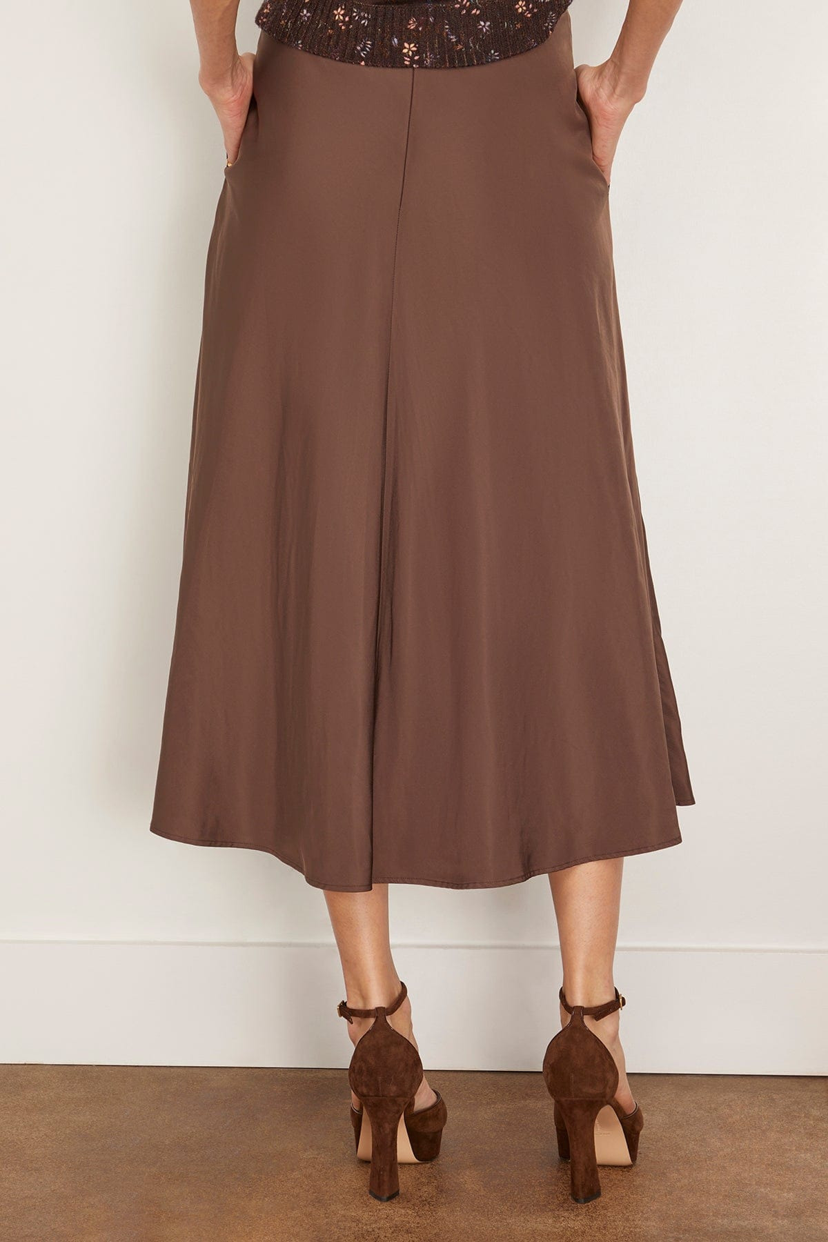 Sporty Elegance Skirt in Dark Chocolate - 4