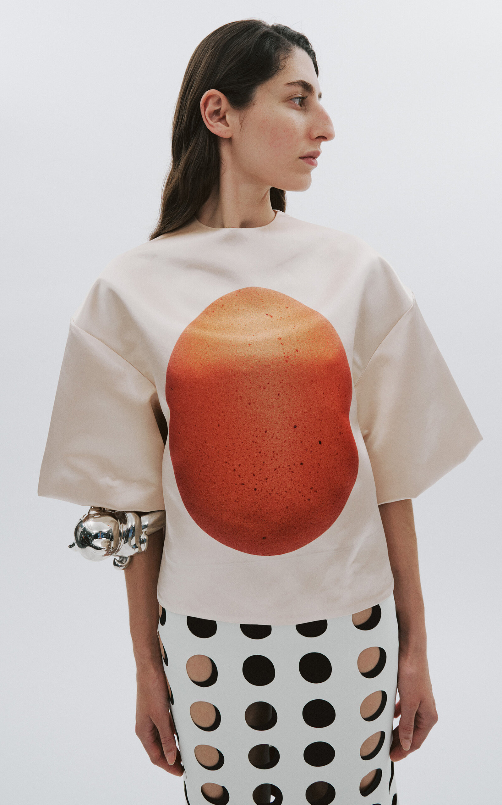 Boiled Egg Satin Top print - 3